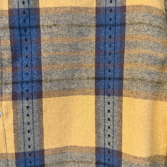 Men's Plaid Shirt in Yellow and Blue 2X - Picture 2 of 10
